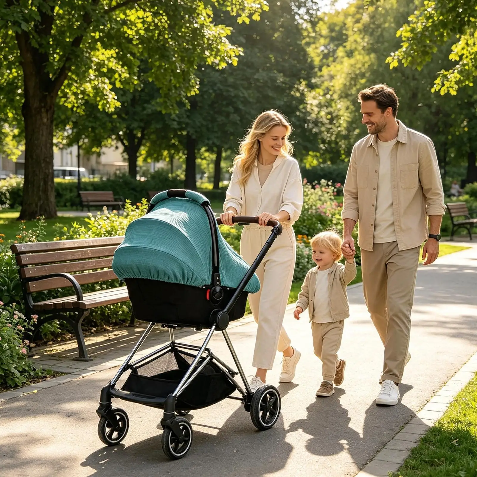 Car Seat Canopy Cotton Lightweight Windproof Mesh Window Stroller Sun Shade Protector For Strollers Cribs Vehicle Safety Seats