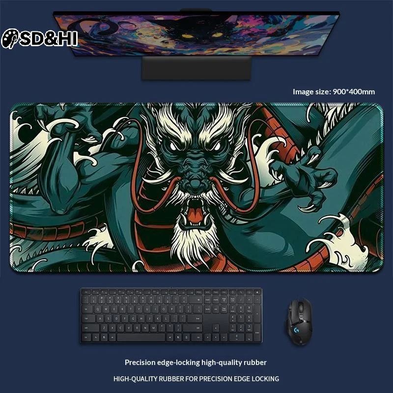 Japanese Dragon Large Gaming Mousepad XXL Keyboard Gamer Mouse Pad On The Table Speed Desk Mat Anime 60*30CM Mouse Mats