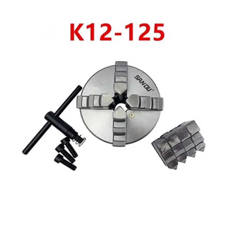 

SAN OU K12-125 High Accuracy 4-jaw self-centering chuck For Mechanical Lathe For Drilling Milling Machine