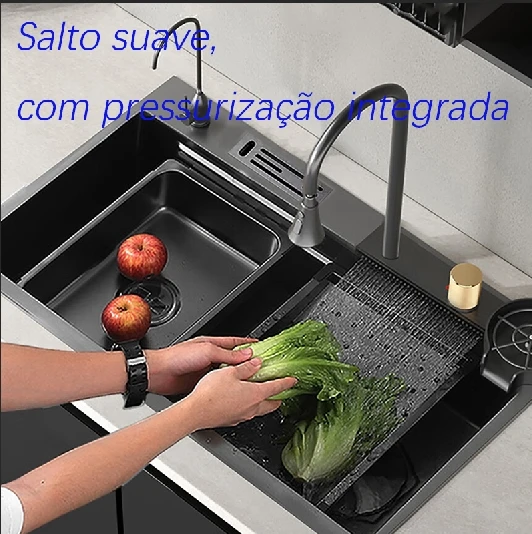 Cuba Gourmet 75x45cm com Torneira e Kit de Instalação Aço Inox 304 Envio Rápido SP