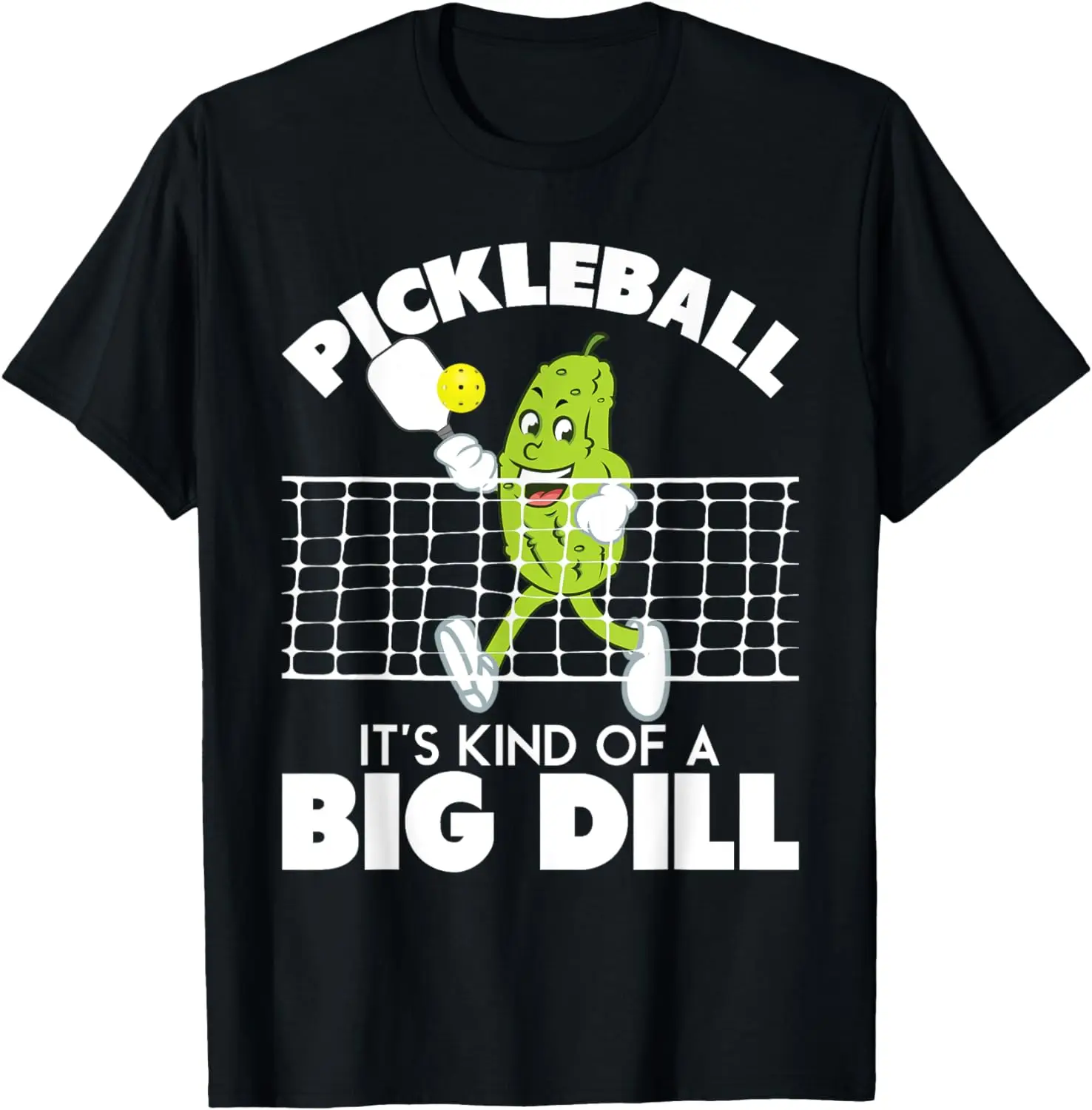 It's Kind of A Big Dill Funny Pickleball Paddleball T-Shirt Vintage Classic Fashion Streetwear O-neck Short-sleev Cotton Men Tee