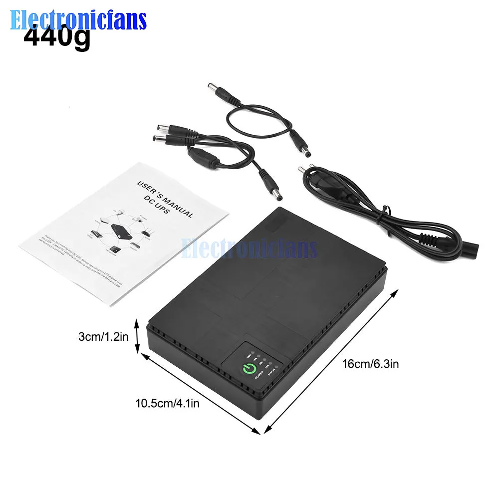 Mini UPS Uninterrupted Power Supply 10400mAh Lithium ion Backup Battery with DC 12V/9V/5V Output for Wireless Router