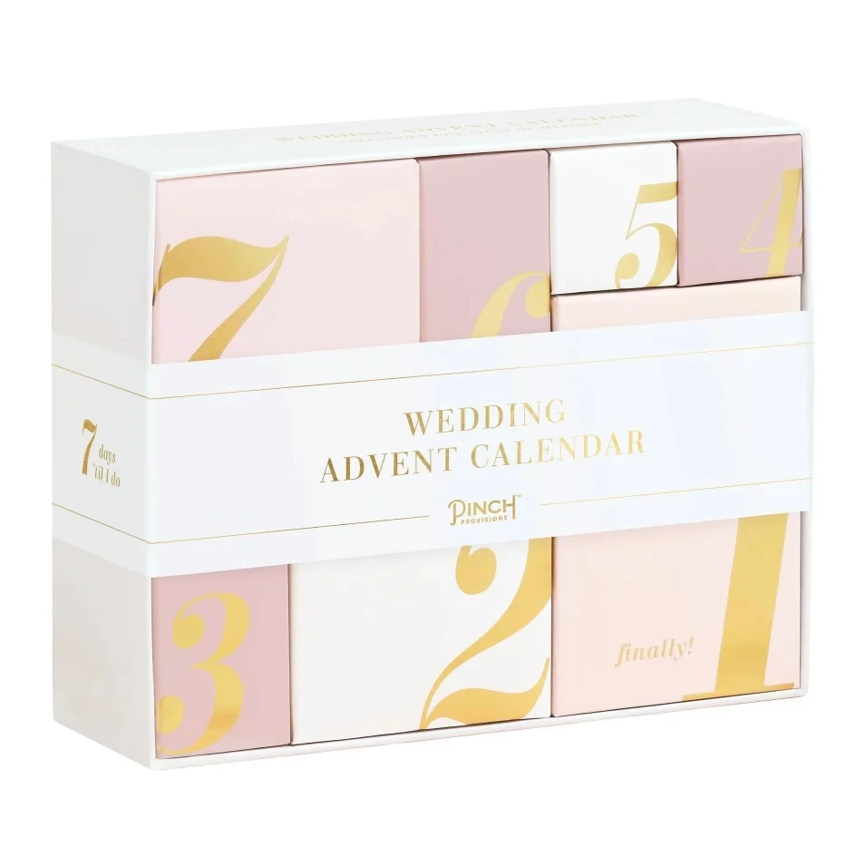 Query personalizzatoScatola regalo di lusso personalizzata per calendario dell'Avvento per matrimonio, confezione regalo da 7 giorni per addio al nubilato o addio al nubilato