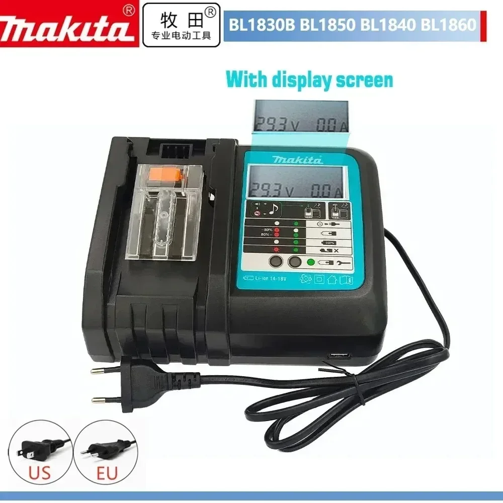 Imagem -06 - Bateria Recarregável com Carregador de Led para Makita Hot Sales Original Bl1850 18v 6000mah Lxt Bl1860b Bl1860 Bl1850