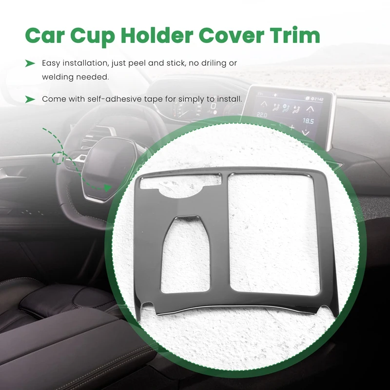 Car Central Console Water Cup Holder Cover Trim For Mercedes Benz C Class W204 08-13