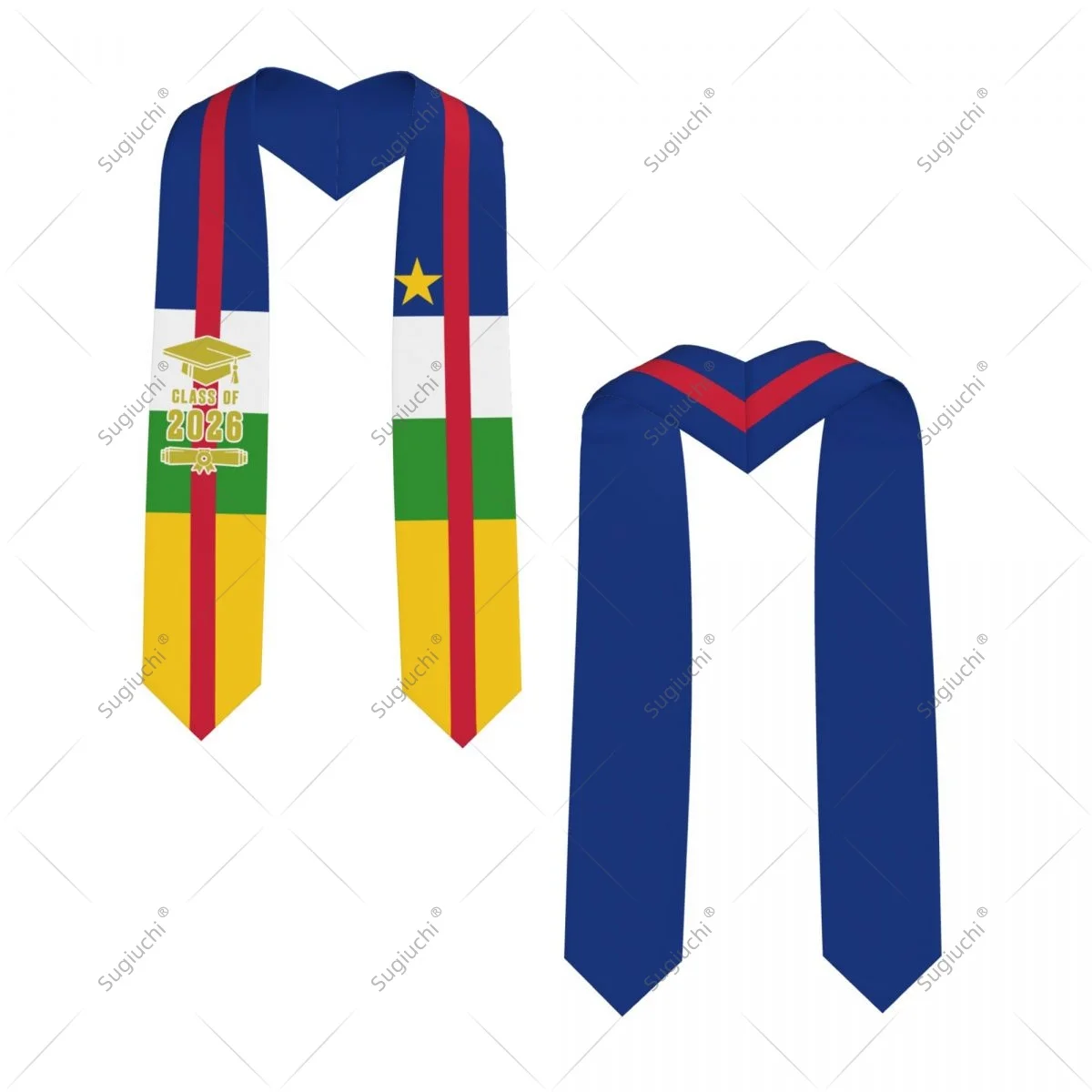 

Central African Republic Flag Class Of 2026 Graduation Stole Sash Scarf For International Students Proud Ceremony Adult Unisex