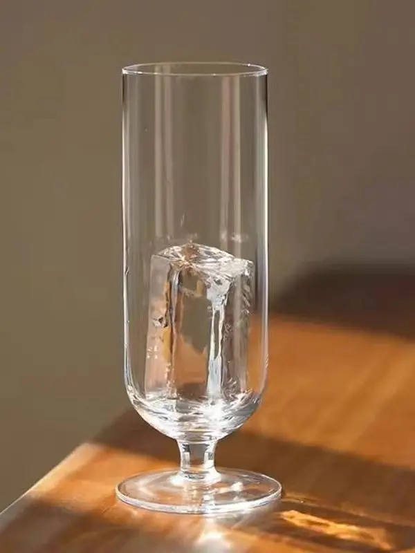 

Japanese Style Long Drink Cup Thin Commander Cup High Footed Cocktail Glass Coffee Cup Straight Collin Cup Juice Cup