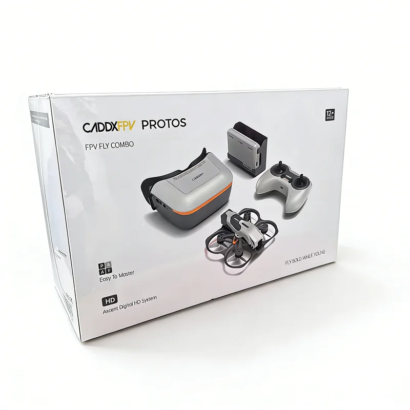 Kit de Inicio para Drones FPV Caddx Protos | Listo para Volar con Gafas, Controlador ELRS y Cargador de Batería 2S, Paquete para Principiantes