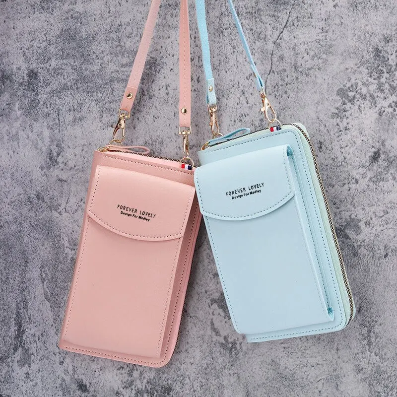 Bolso cruzado de un solo hombro para teléfono móvil, Mini bolso versátil con múltiples posiciones para tarjetas, funda para llaves para mujer