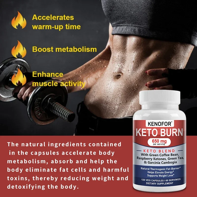 Effective Keto Weight Loss Capsules, Thermogenic Fat Burners for Men and Women, Ketone Supplement for Ketosis and Focus