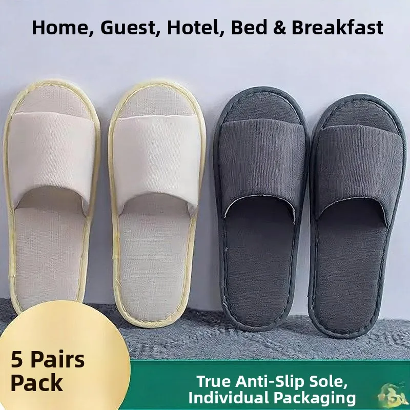 

Disposable Thickened Bathroom Slippers Home Use Guest Accommodation True Beauty Cloth Super Anti-Slip Bathing Beauty Salon