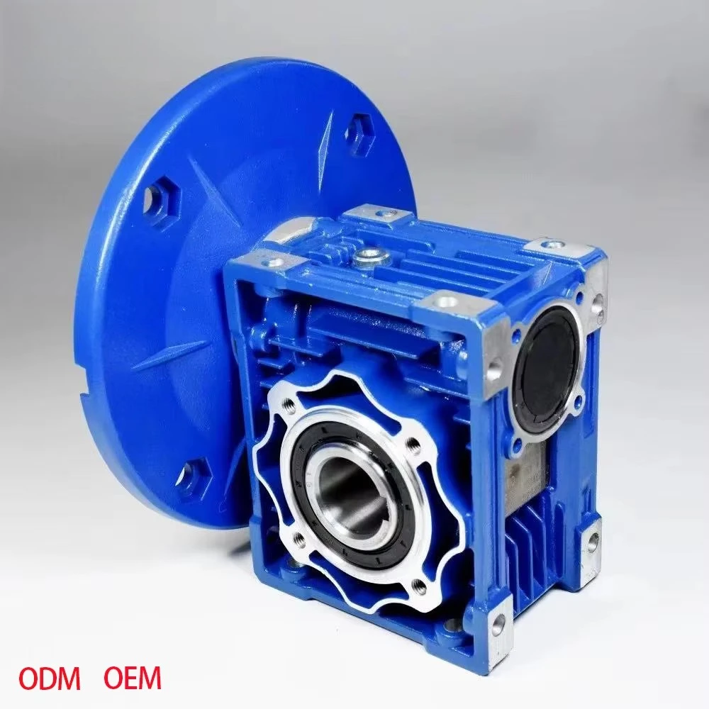 NMRV30 Speed Reducers Small Worm Gearbox 20:1 Ratio Flange Mounted NMRV Turbine Construction Industries Customizable ODM Support
