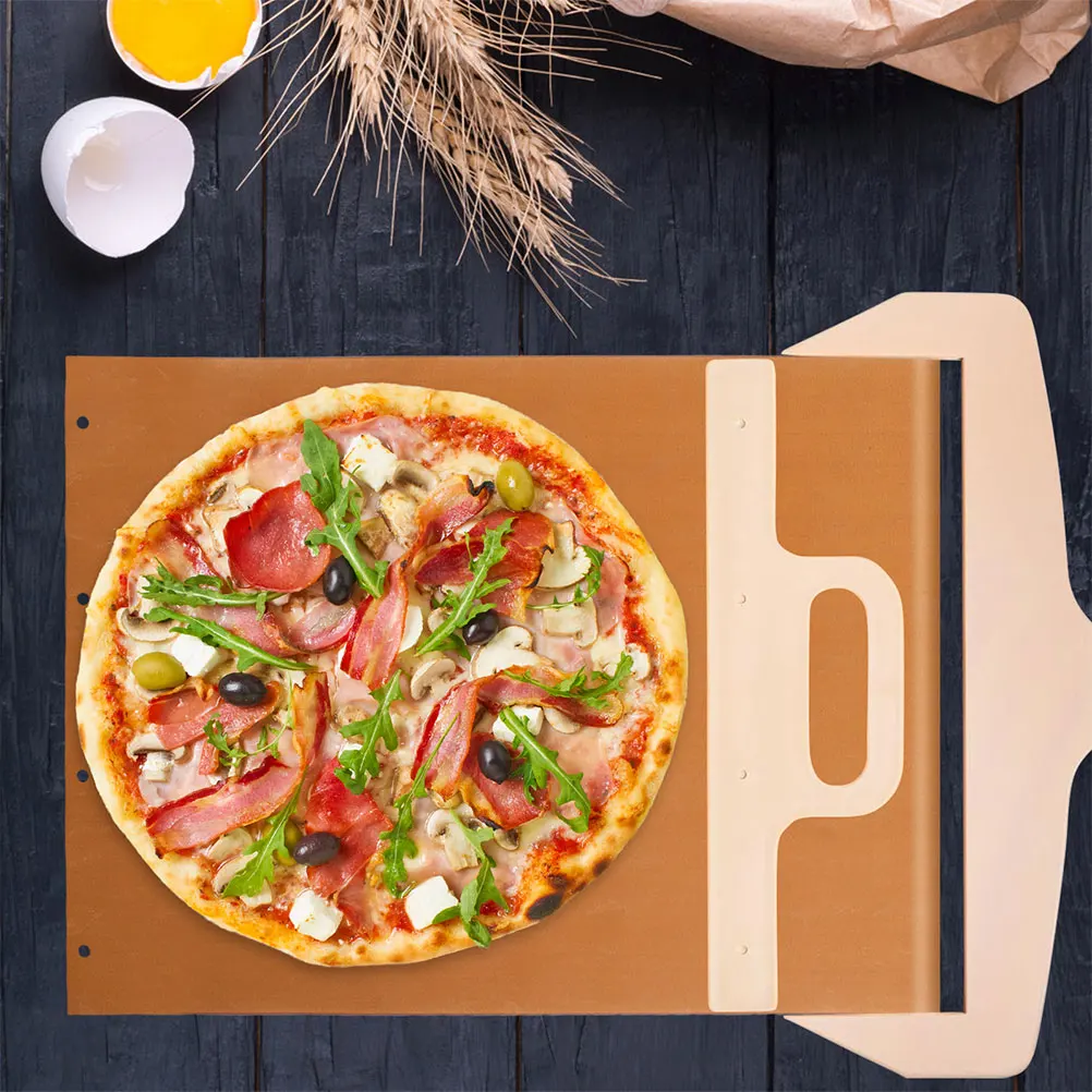 

2Pcs HeatResistant Pizza Peel Cloth NonStick Baking Mat For High Temperatures Sliding Design Reusable Oven Liners Baking Tools