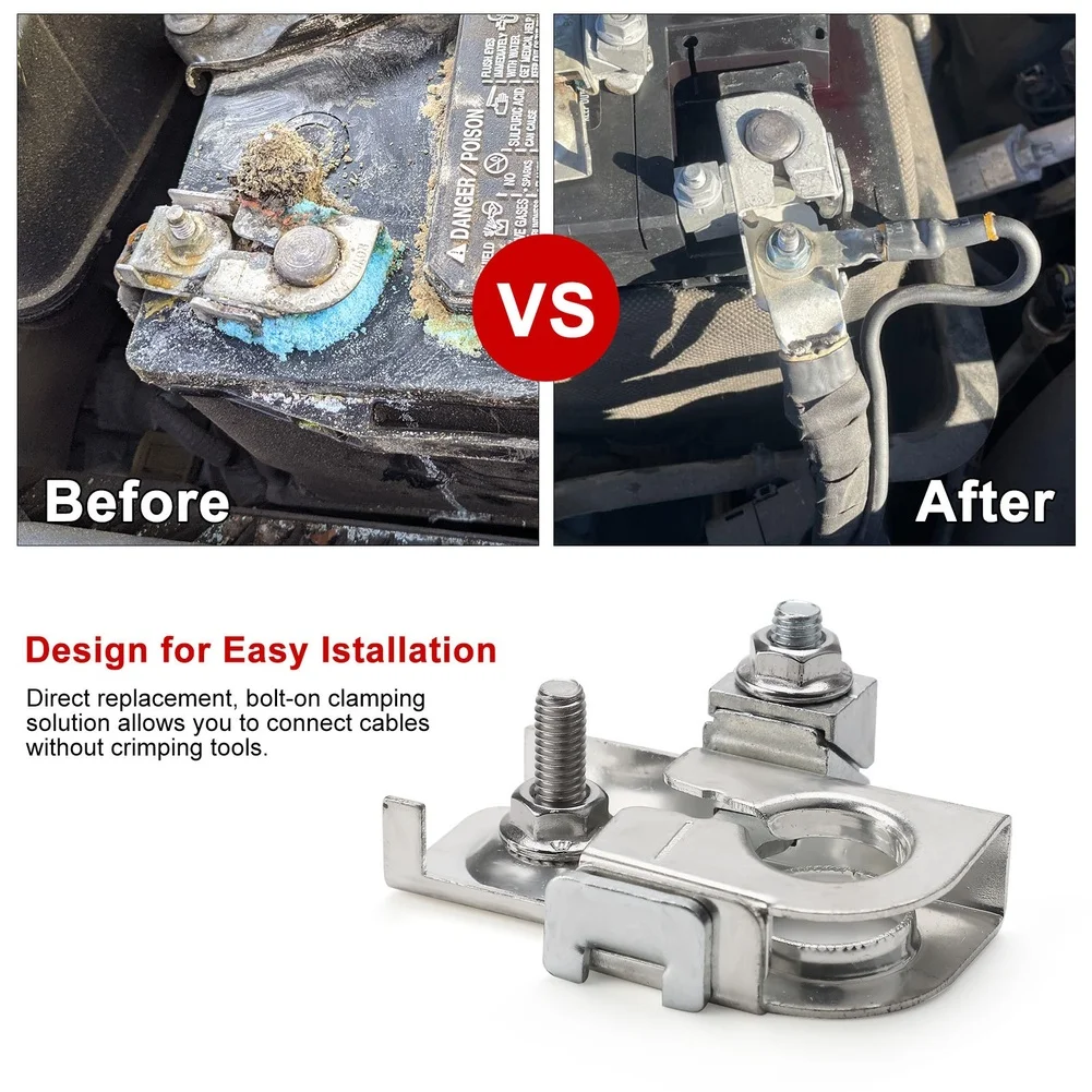 Secure Stud Post Battery Terminals for Ford For F150 2010 2017 For Edge 2011 2019 For Explorer 2011 2018 Easy DIY Install view 4