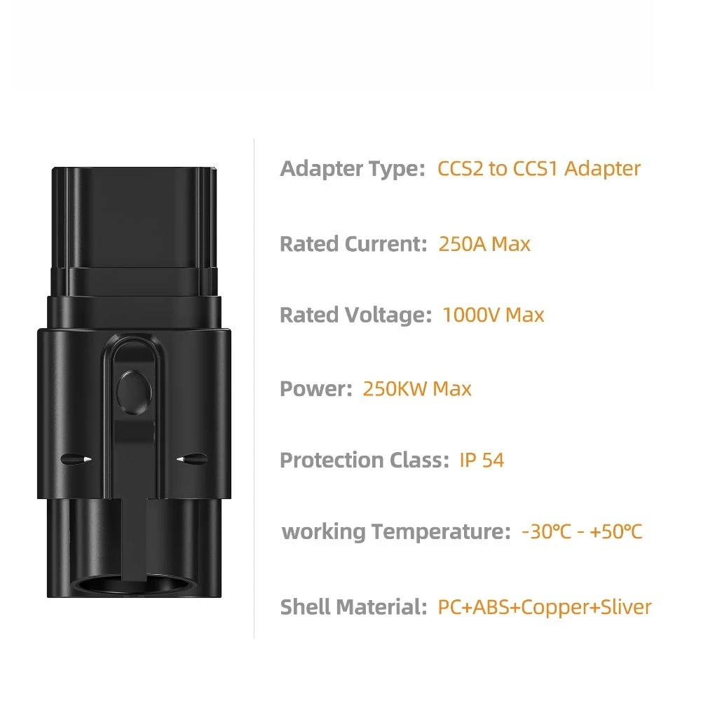 New  CCS 2 to CCS 1 Plug EV Adapter for DC Fast Charger Electric Vehicle Charging