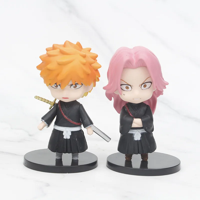 Bleach Rukia Kuchiki Kurosaki Ichigo Hitsugaya Toushirou statua pcv figurka biurko zabawki-modele do kolekcjonowania figurki prezent