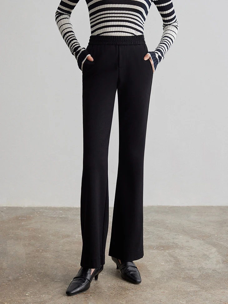 

Брюки-клеш с высокой талией Ele High Waist Flared Pants Ningxia jian 360 Leg a: суперэластичные, комфортные, повседневные, с эффектом похудения