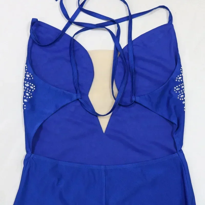 GUWU ตาข่าย Rhinestones ร้อนผู้หญิงแขนกุด Bodycon ความยาวชั้นชุดยาวฤดูใบไม้ร่วงเซ็กซี่เพชรชุดราตรีชุดราตรี