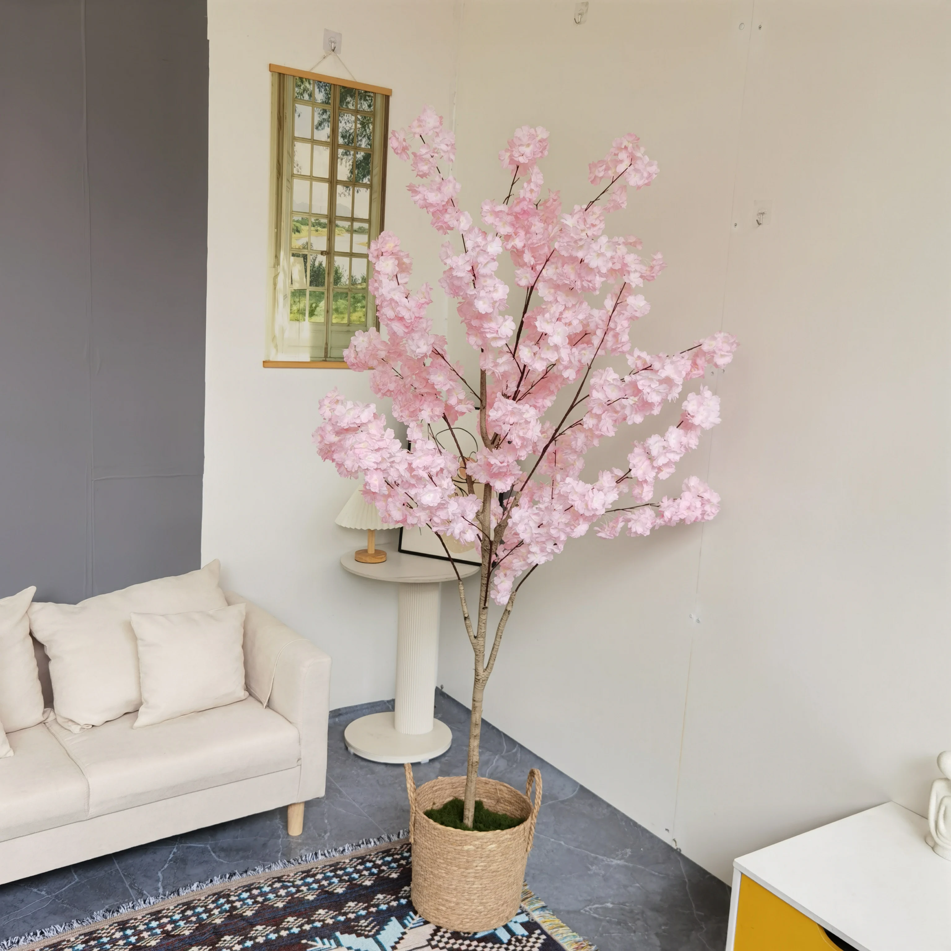 Pink Artificial Cherry Blossom - Home Office Japandi 评论和价格