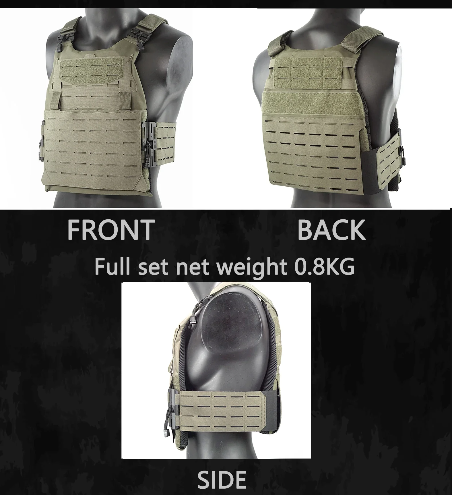 Imagem -02 - Dmgear-tactical Lightpeso Plate Carrier Vest Porta-chapas Equipamentos Molle Revista Airsoft Paintball Proteção ao ar Livre