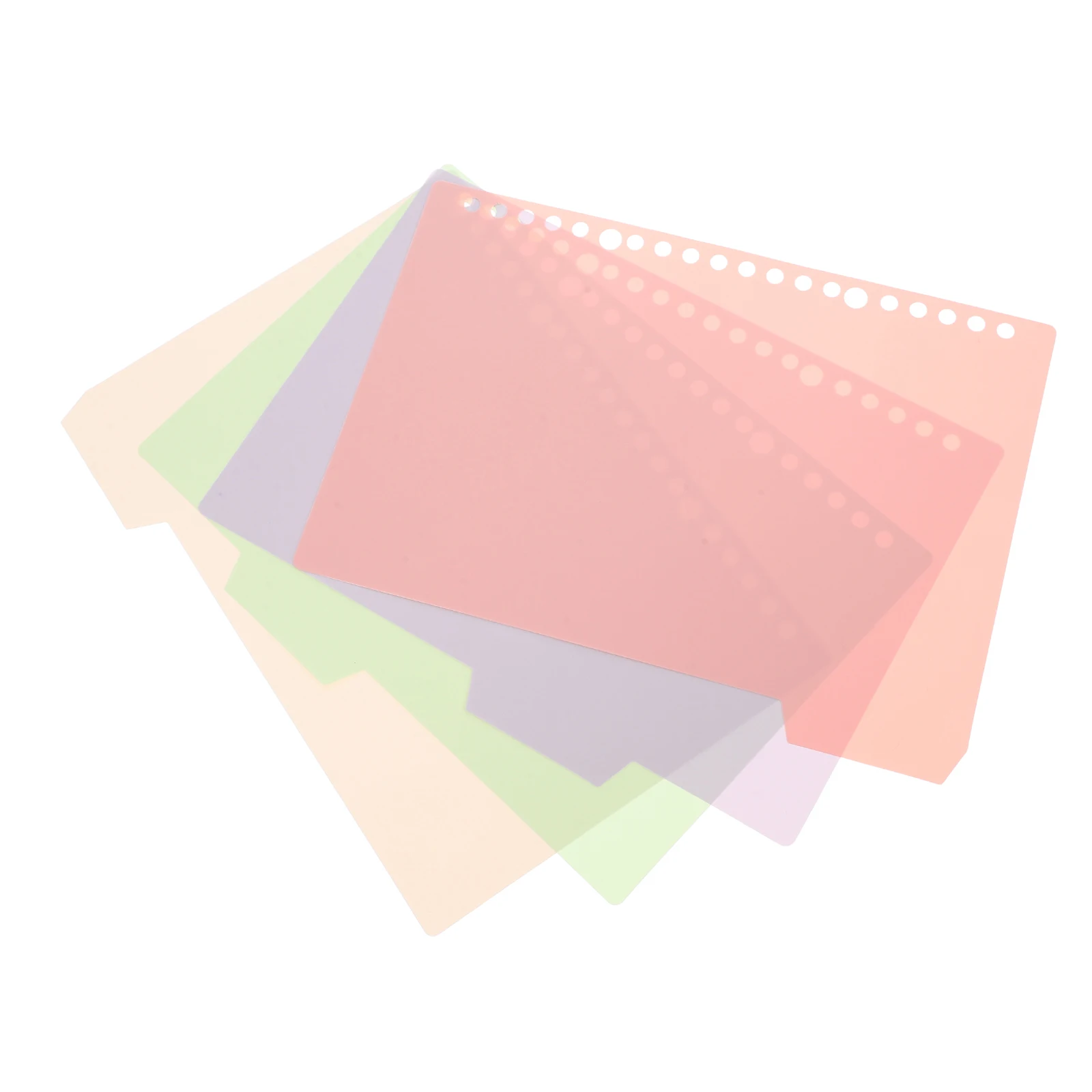 

4pcs PP Partition Pages Pastel Tabs Binder Dividers Waterproof Study Notebooks Flexible Longterm Use