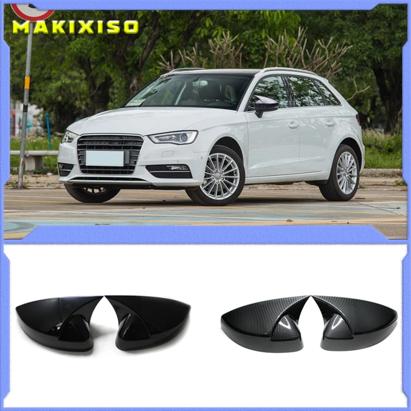

Car Styling Door Side Wing Rearview Mirror Cover Cap Decoration Trim Shell for Audi A3 S3 8V RS3 2013 2014 2015 2016 2017 2018