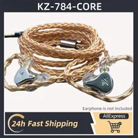 Cable de auriculares KZ de 8 núcleos, Cable de actualización mixto de cobre dorado, plateado, híbrido, 784 núcleos, 2 pines, enchufe de 3,5mm, auriculares para CASTOR EDX ZS10 PRO