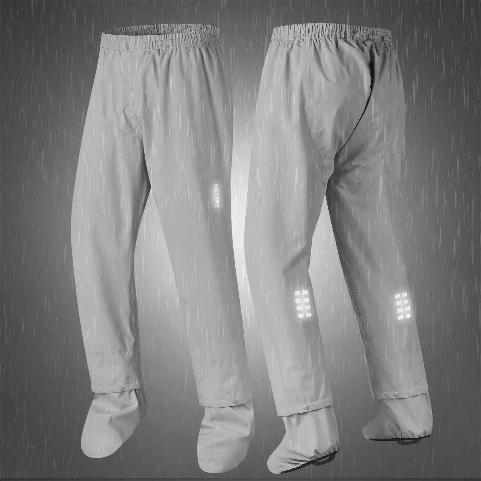 WOSAWE Radfahren Regenhose Outdoor Regenschutz Hosen Motorrad Klettern Camping Radfahren Sport Berg Regen Hosen Überschuhe – Detail 15