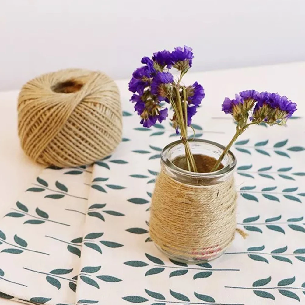 

Natural Jute Twine Hemp Rope Gift Wrapping Craft Decor DIY Wedding Party 1 Roll Vintage Style Binding Durable Jute Twine