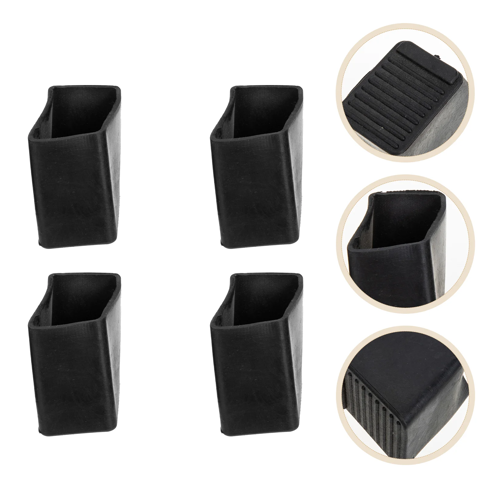 

4 Pcs Ladder Foot Cover Protective Pads Furniture Legs Rubber Accessories Metal