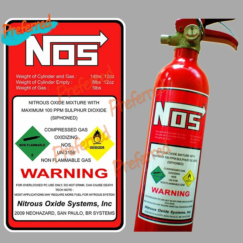 Nitrous Oxide Nos Oxide Drift Turbo Jdm Decal Sticker Height 15cm