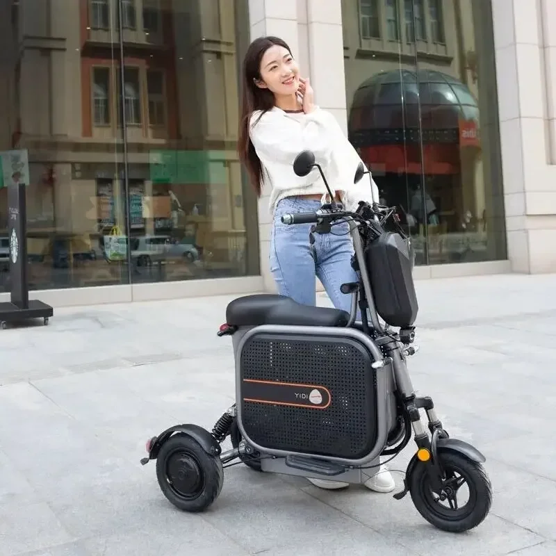 11 Inch Tire Adult Electric Tricycle 500W 1000W Dual Motor Electric Bicycle For Women 48V Folding E Bicycle With Large Basket