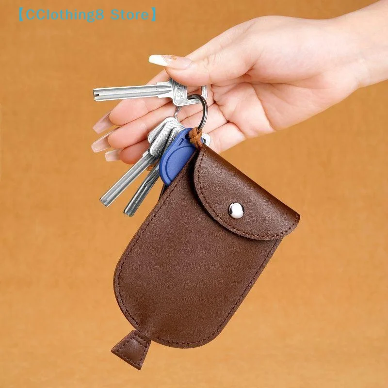 Retro Pull Out Key Holder PU Leather Key Case Portable Keychain Pouch Multi-Functional Mini Coin Purse For Men Women【AliS8】 view 2