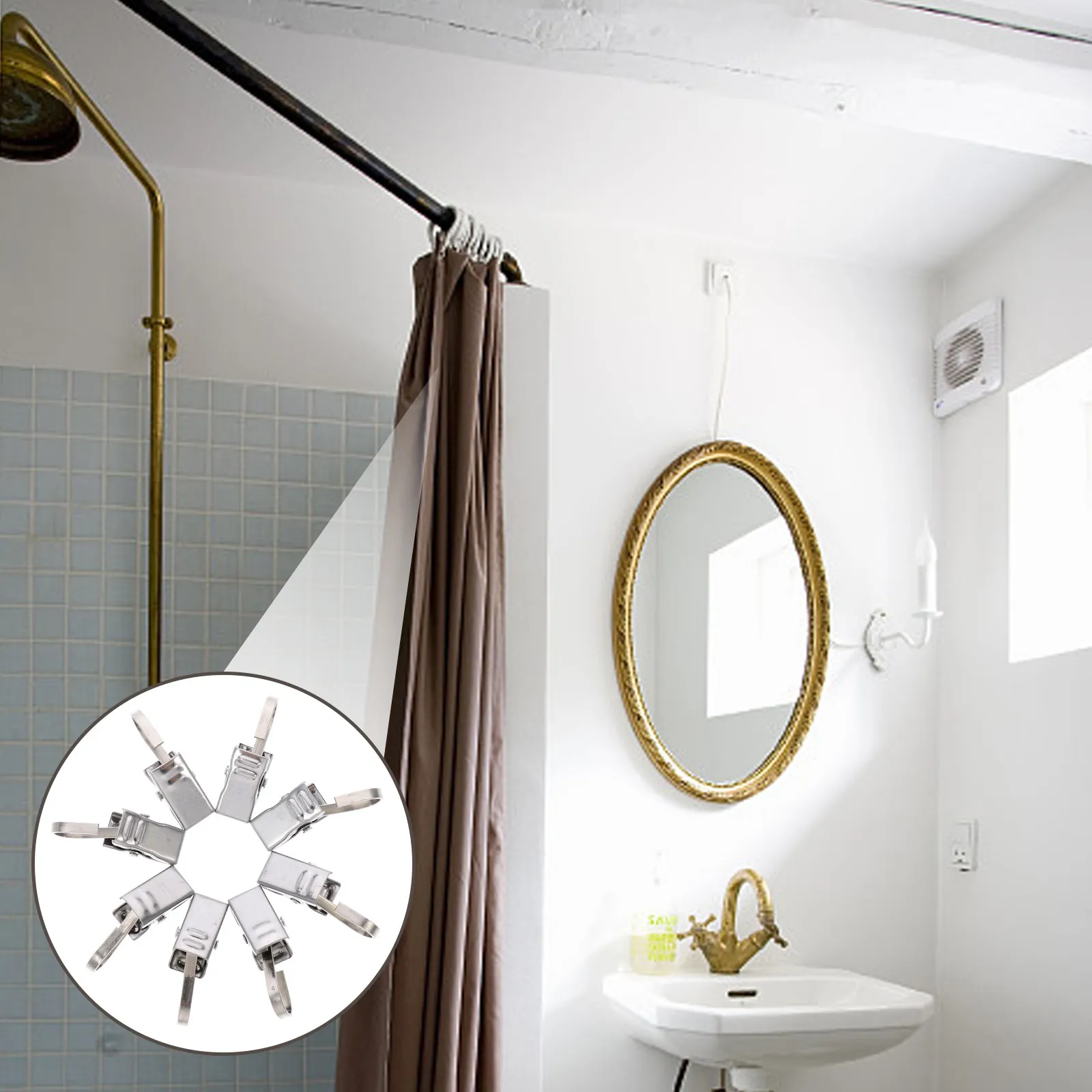 50 Pcs Curtain Clip Hook Heavy Duty Clips for Drapes Hanging Accessory Clamp Fixator Window
