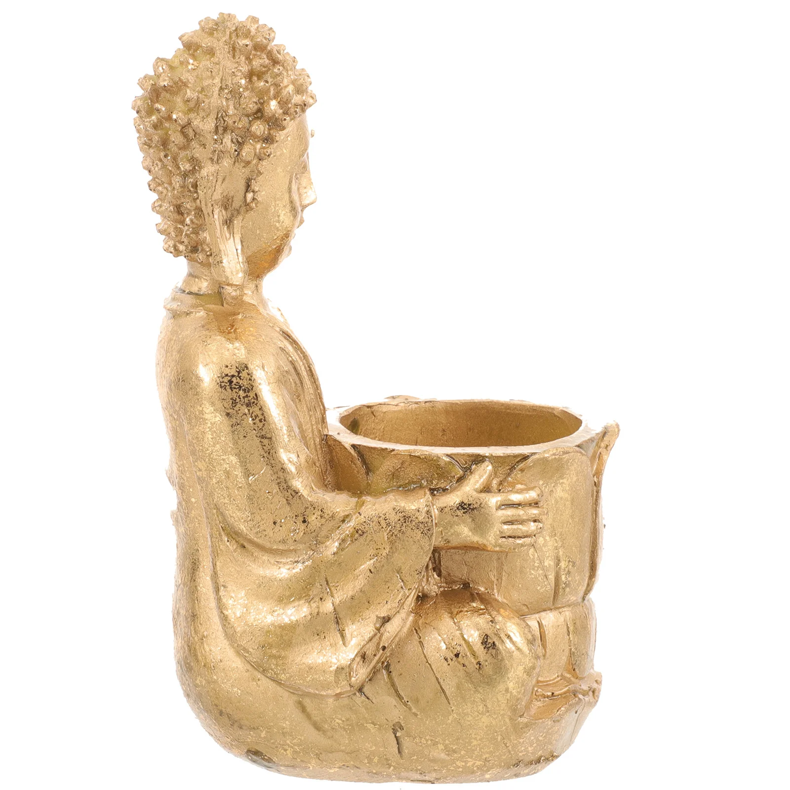 

Resin Buddha Candlestick Holder Exquisite Craftsmanship Safe Material Tabletop Decor Unique Gift Birthday New Year