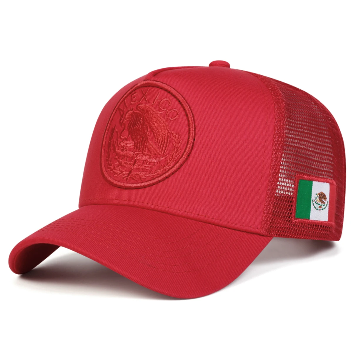 Unisex-Baseballkappen mit mexikanischer Flagge, Stickerei, für Frühling und Sommer, für den Außenbereich, verstellbare Freizeithüte, Papa-Hut, Sonnenschutzhut – Detail 7