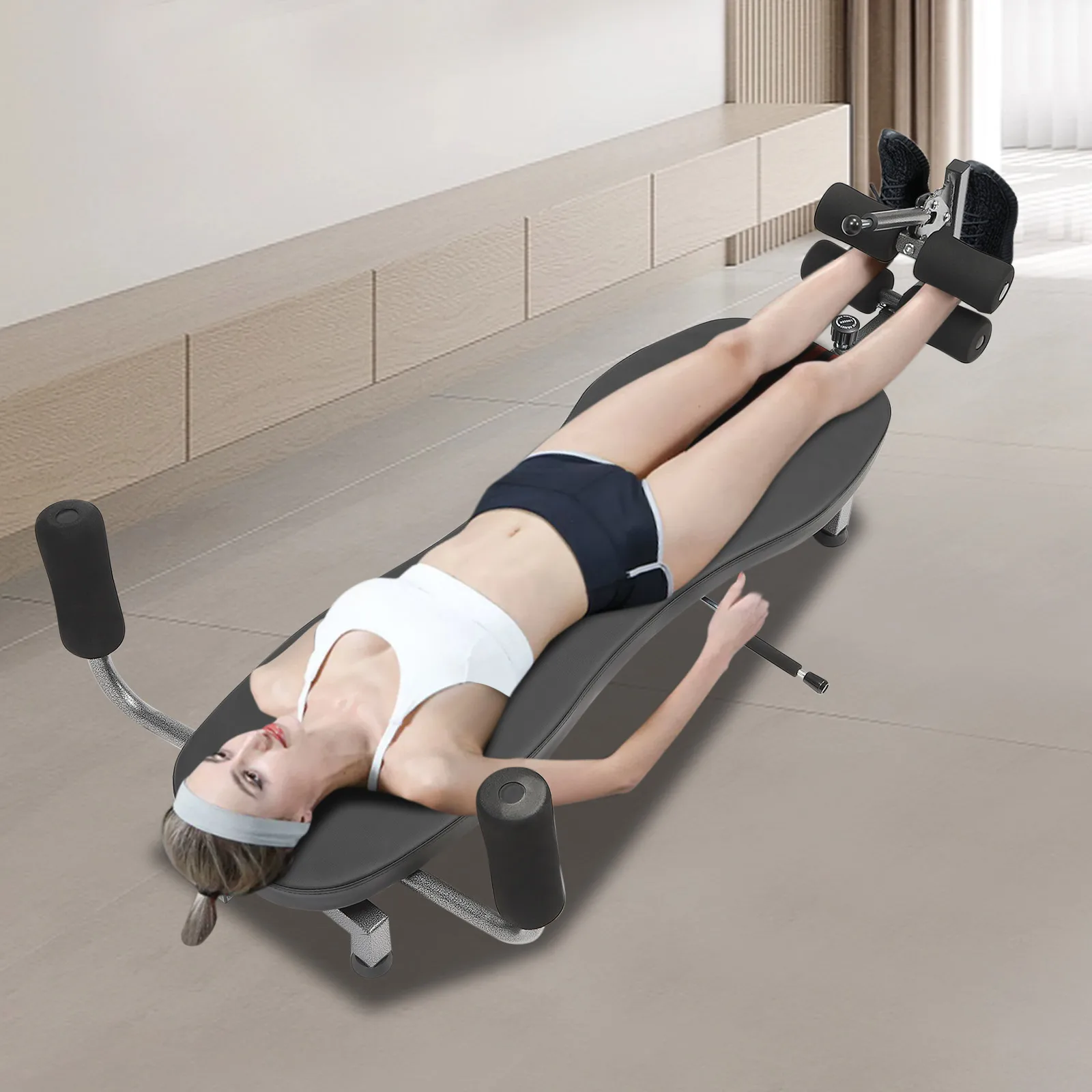 

Back Stretch Decompression Inversion Table Workout Bench For Home Training Up To Lbs Gets Capacity