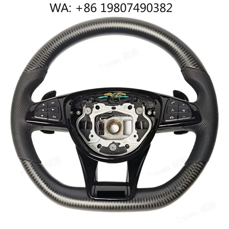 

Black Button Carbon Fiber Steering Wheel Custom Sport For 2008+ Off-road Auto Interior Refit