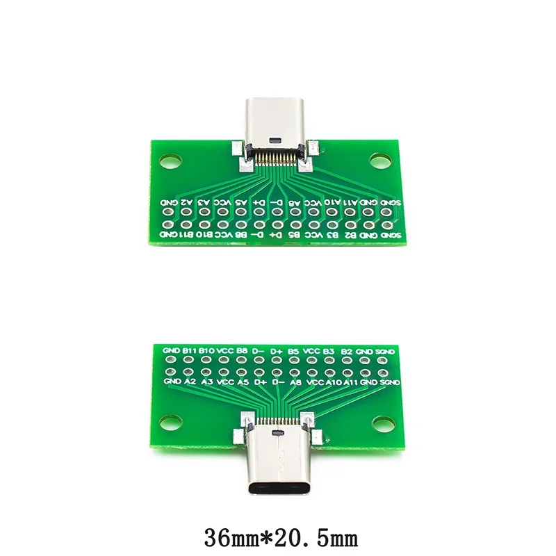 USB 3.1 Connector Type-C Adapter Plate PCB Board Female Male Head Convertor 2*13P to 2.54MM Transfer Test Board USB3.1 Module