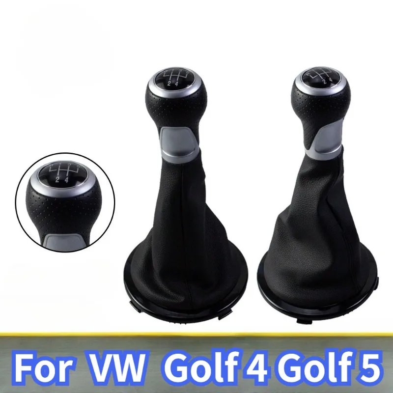 Black Leather Gear Shift Gaiter Dust Cover For Volkswagen  VW  Golf 4 Golf 5 Shift Lever Boot Car Interior Refit Accessory
