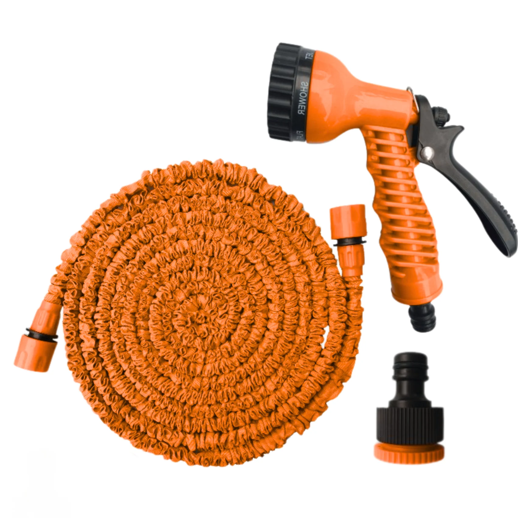 多機能伸縮式散水ホース、125フィート高圧洗車ガン、庭の水やりと洗浄セット