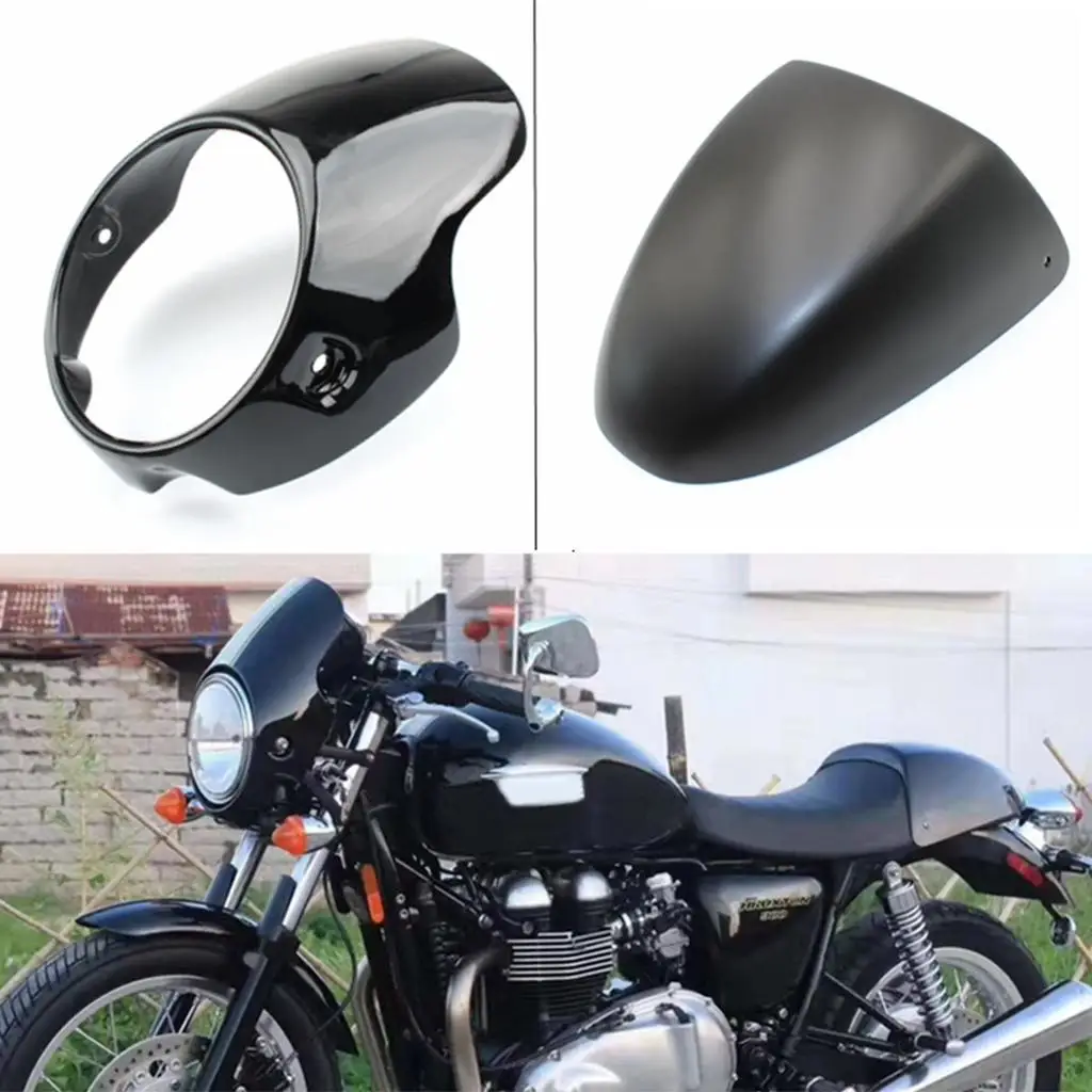 Custom Motorcycle Fairing 7 Inch Headlight Cover Protector Black Rim Screen for Accessories for Motorcycles