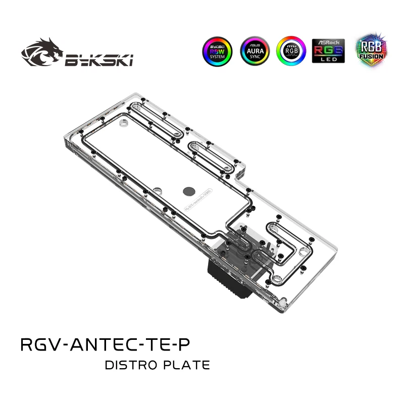 Bykski Distro Plate For Antec Torque Case,Water Cooling Acrylic Reservoir Pump,12V/5V RGB SYNC,RGV-Antec-TE-P