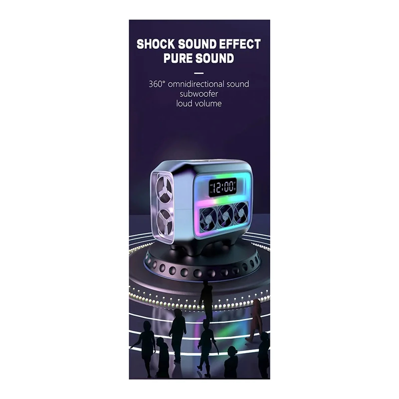 

ХОРОШИЙ Bluetooth-динамик, стереодинамик, беспроводное зарядное устройство, светодиодный светильник, будильник, станция быстрой зарядки для смартфона