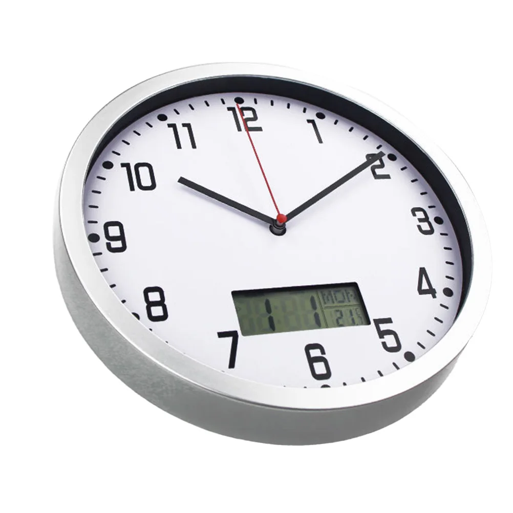 

Practical Quartz Wall Clock Thermometer Hygrometer Non Ticking Quiet Sweep Home Office Garden Temperature Humidity Monitoring