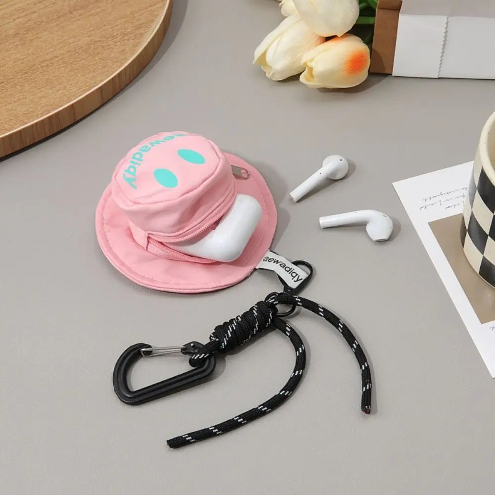 

Creative Hat Shape Hat Shape Wallet with Keychain Zipper Round Coin Purse Small Lipsticks Storage Bag Bag Pendant Outdoor