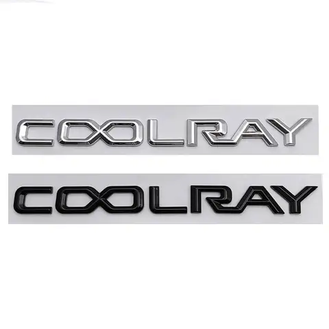 COOLRAY-Buchstaben-Abzeichen-Autoaufkleber für Coolray, umgerüstete schwarze, personalisierte Logo-Teile für die hintere Kofferraum-Seitentür