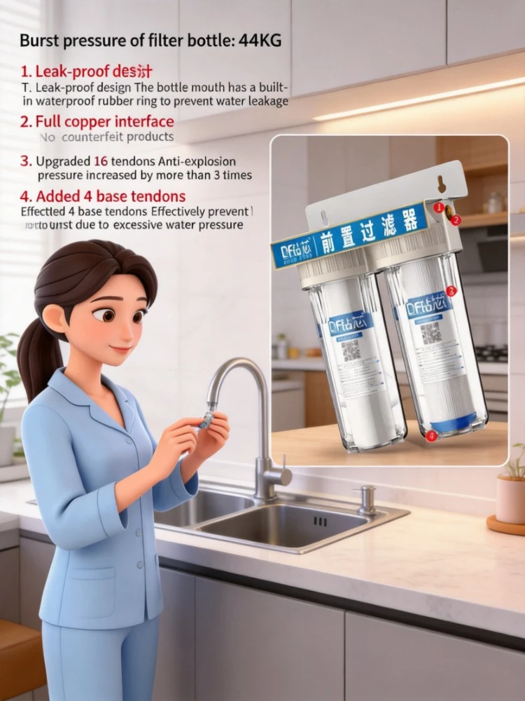 

PP cotton pre filter household kitchen tap water purifier high precision easy install durable