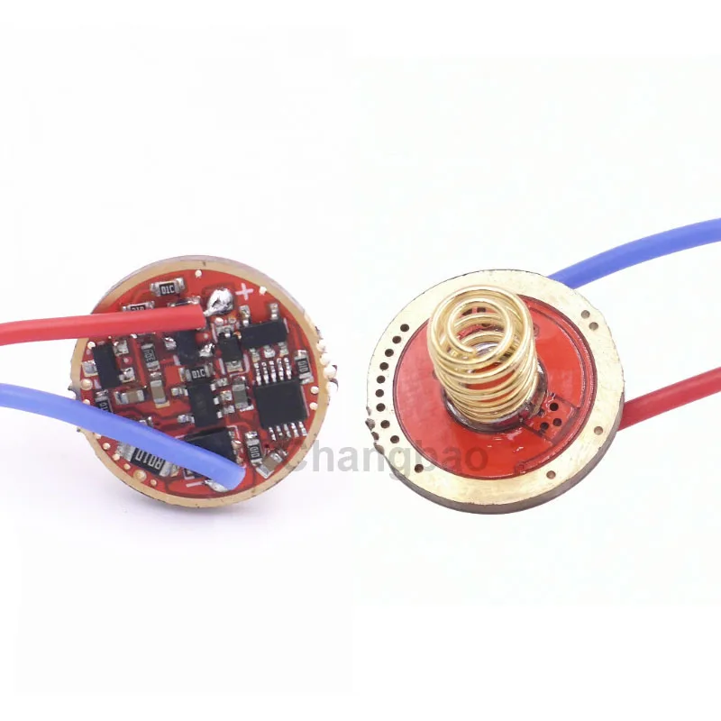 17mm LED Driver Board 3V 5A Constant Current 4 Modes + Double Click Strobe Temperature Control Reverse Protection for Flashlight
