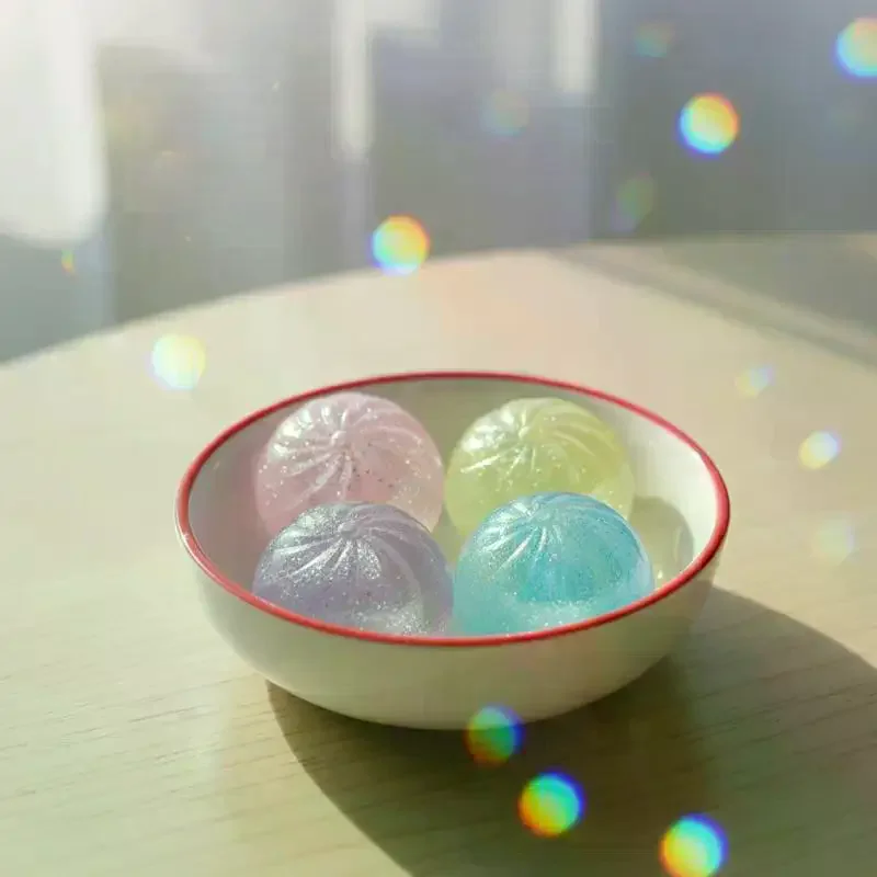 

1/2/4 шт. Забавные золотые игрушки-антистресс в форме булочек и пельменей, мячики для снятия стресса с мальтозным сиропом, подарок для детей